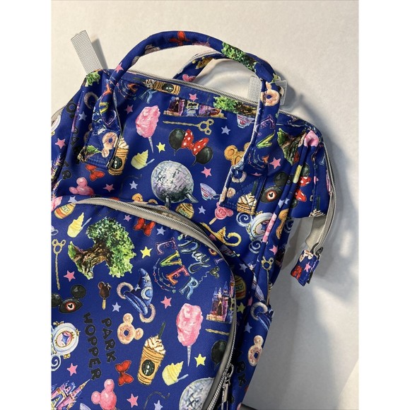 Disney Park Hopper Mickey Mouse Blue Diaper Bag Backpack